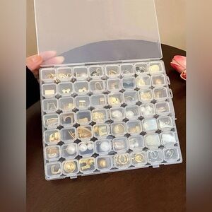 Multi-Compartment Travel Jewelry Organizer Case With Diamond Painting Drill Box